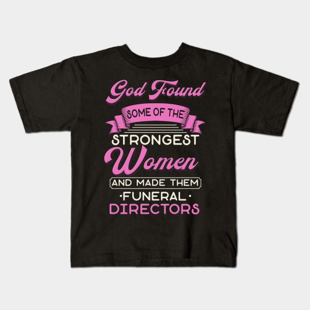 Religious Female Funeral Director Kids T-Shirt by Fresan